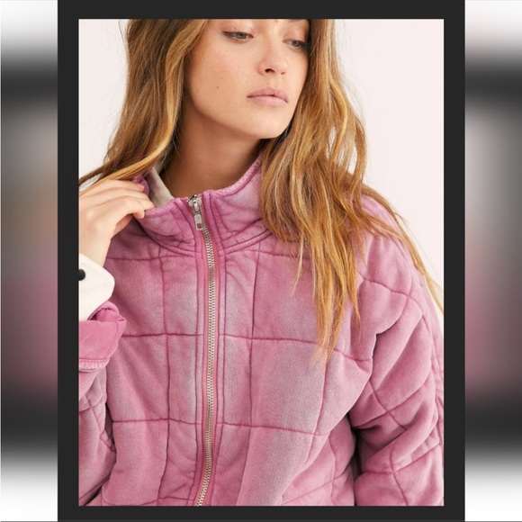 Free People Cherry Cola Dolman Quilted Jacket M - Picture 2 of 12